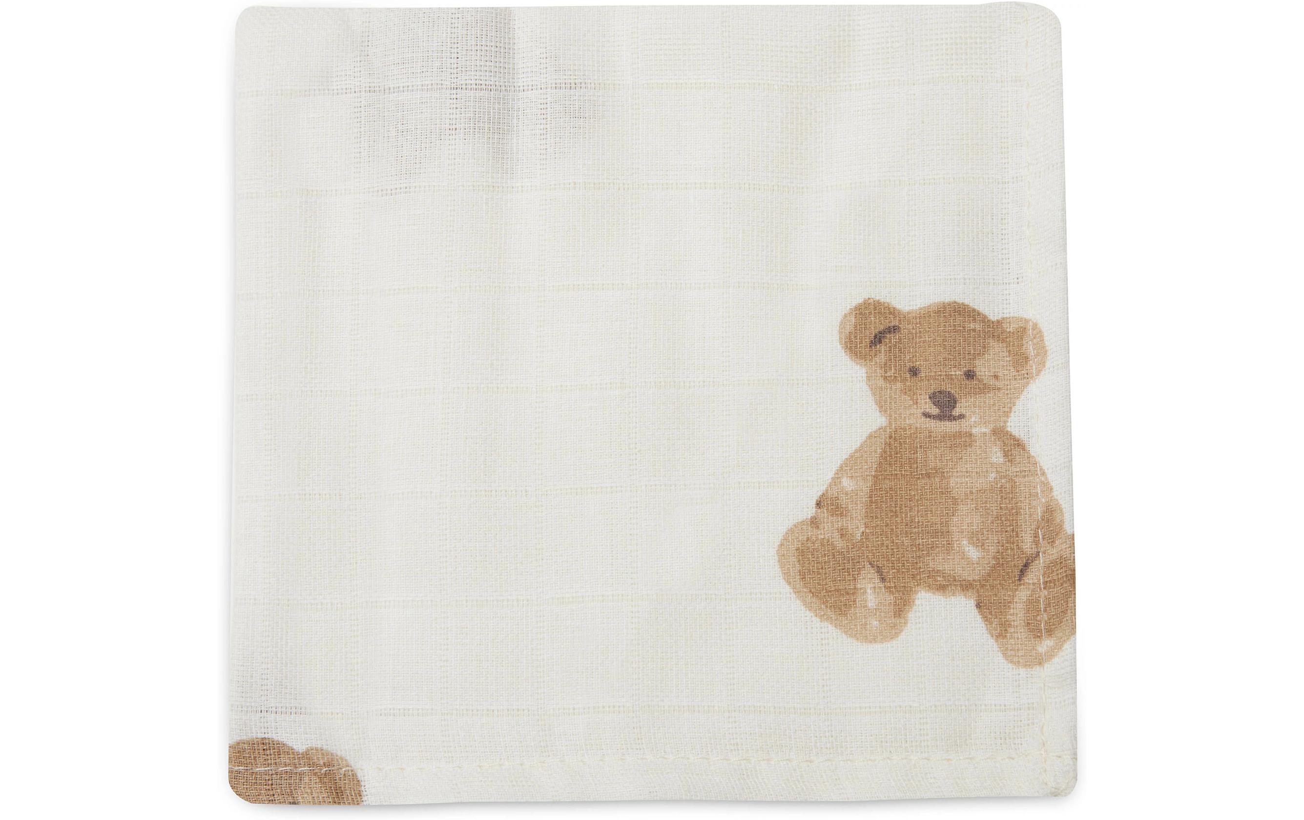 Mulltuch Nuscheli 3er Set Teddy Bear 31 x 31 cmMehrzweck-Spucktücher aus Musselin