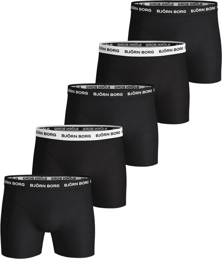 Björn Borg COTTON STRETCH BOXER 5p Black/black/black/black/black