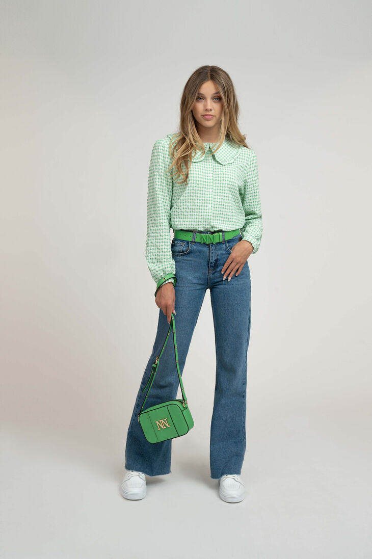 NIK & NIK groene nik & nik blouse rachel check blouse