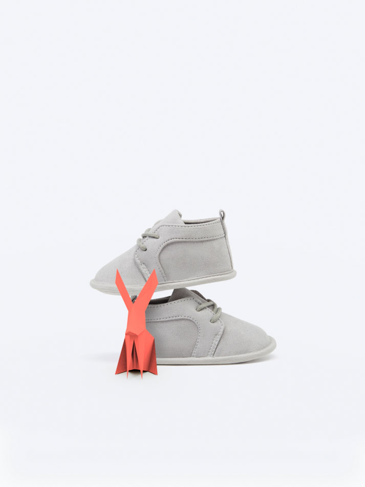 Botas de cano curto - Cinza