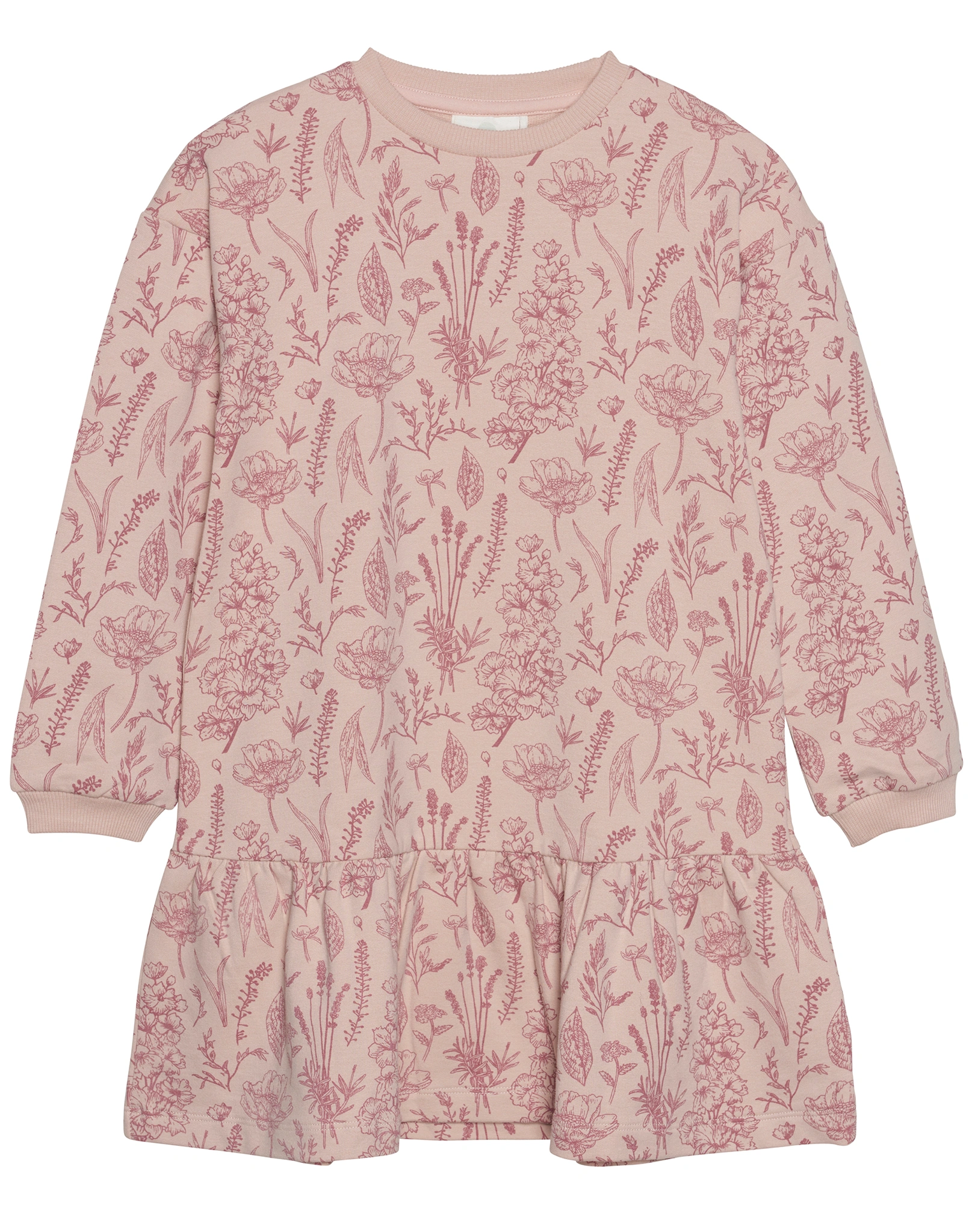 Langarm-Kleid SPRING FLOWERS AOP in rose dust