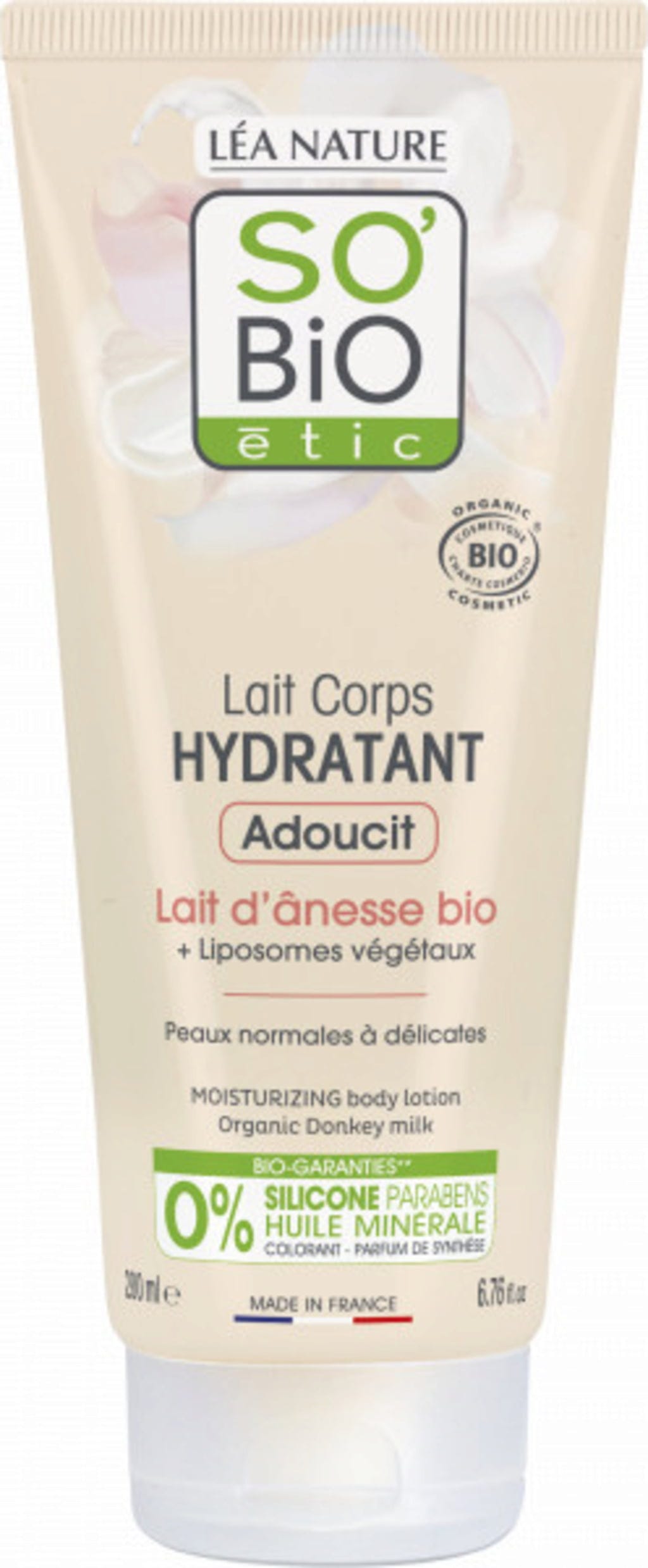 LÉA NATURE SO BiO étic  Hydratisierende Körpermilch Bio-Eselsmilch, 200 ml