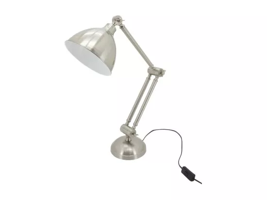 Lampe de bureau en acier brossé Loft