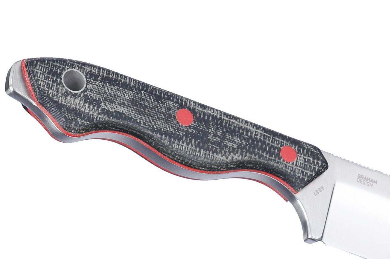 CRKT Razel 4037 Red G10, Black Micarta vaststaand mes, Jon Graham design
