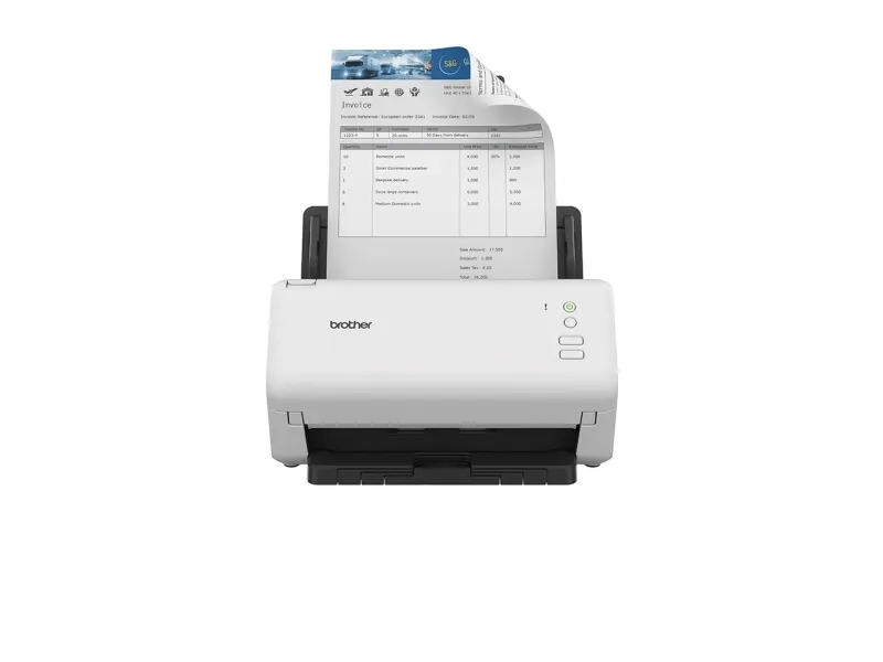 Brother ADS-4100 - Dokumentscanner - Dual CIS - Duplex - A4 - 600 dpi x 600 dpi - op til 35 ppm (mono) / op til 35 ppm (farve) - ADF (60 ark) - op til 5250 scanninger pr. dag - USB 3.0, USB 2.0 (Host)