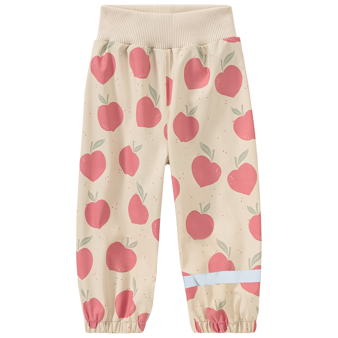 Topomini Baby Regenhose mit Apfel-Print creme