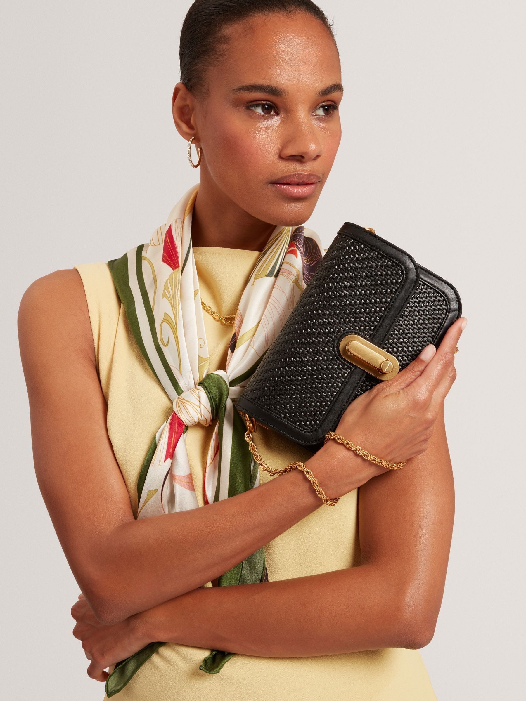 Ted Baker Walkerr - Twist Lock Detail Woven Embossed Leather Bag