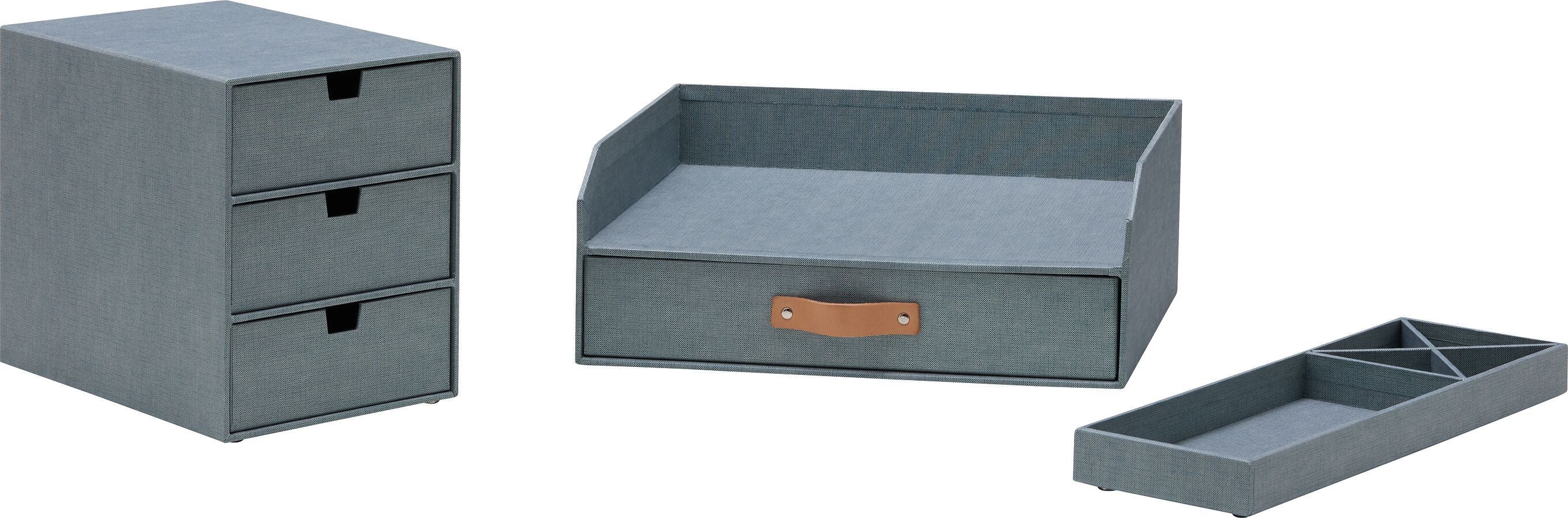 RE-STORE Schubladenbox - Blau / B: 16.0 cm x T: 25.0 cm x H: 20.5 cm