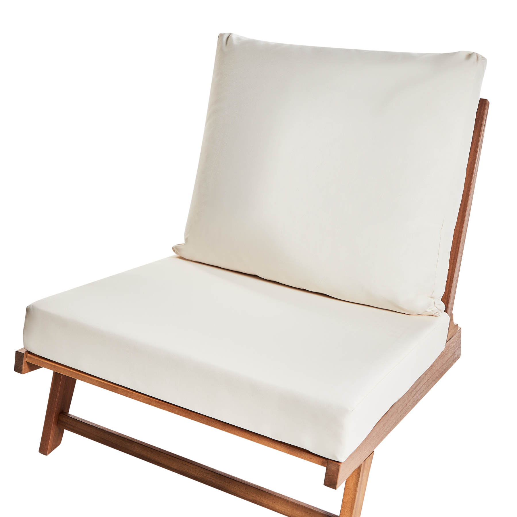 Beliani - MICCIANO - Tuinstoel set van 2 - Gebroken wit - Acaciahout