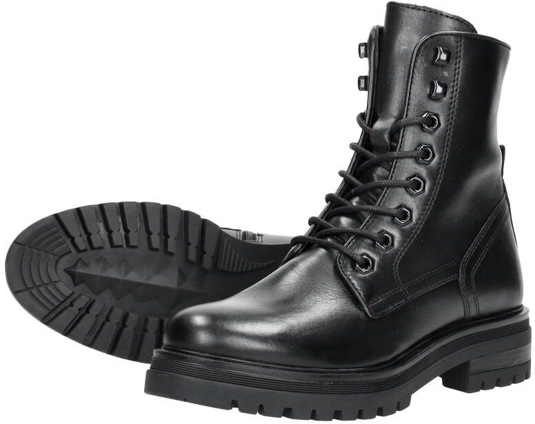 Sub55 Veterschoenen Hoog zwart