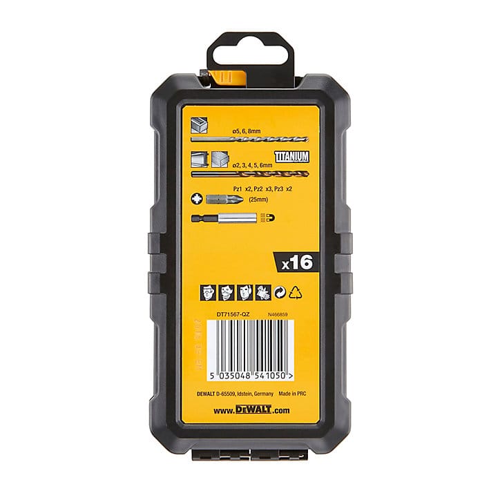 Coffret embouts et forets pour métaux et béton DeWalt Extreme (16 pcs)