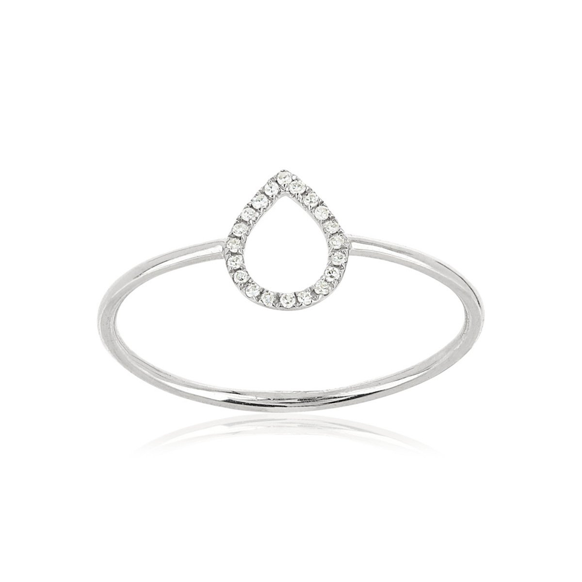 Bague or blanc 375 diamants