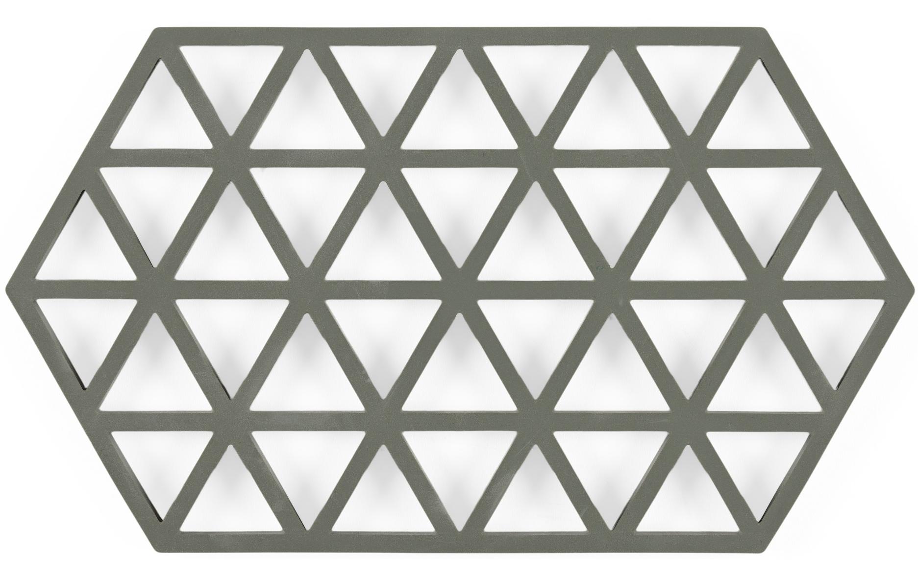 Topfuntersetzer Triangles OlivgrünTopfuntersetzer mit Dreiecksmuster