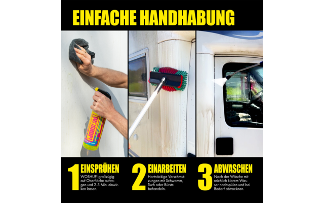 WOSHUP! Camping Cleaner Spezial-Außenreiniger für Wohnwagen und Wohnmobile 1 Liter