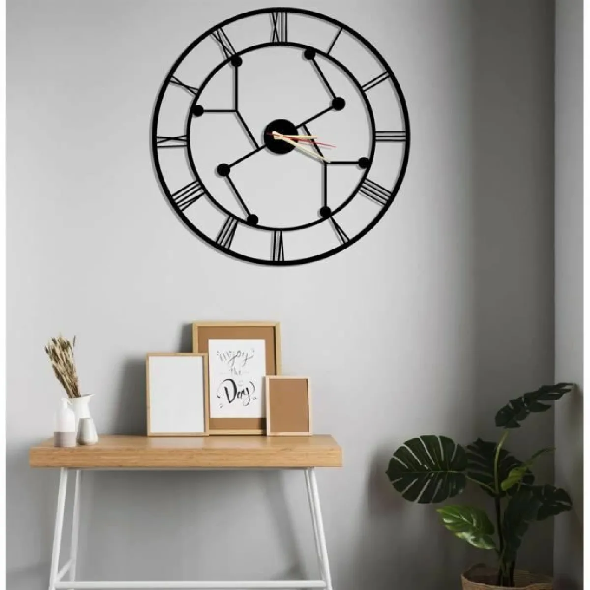 Dekory Samana Horloge Murale Vintage - Métal