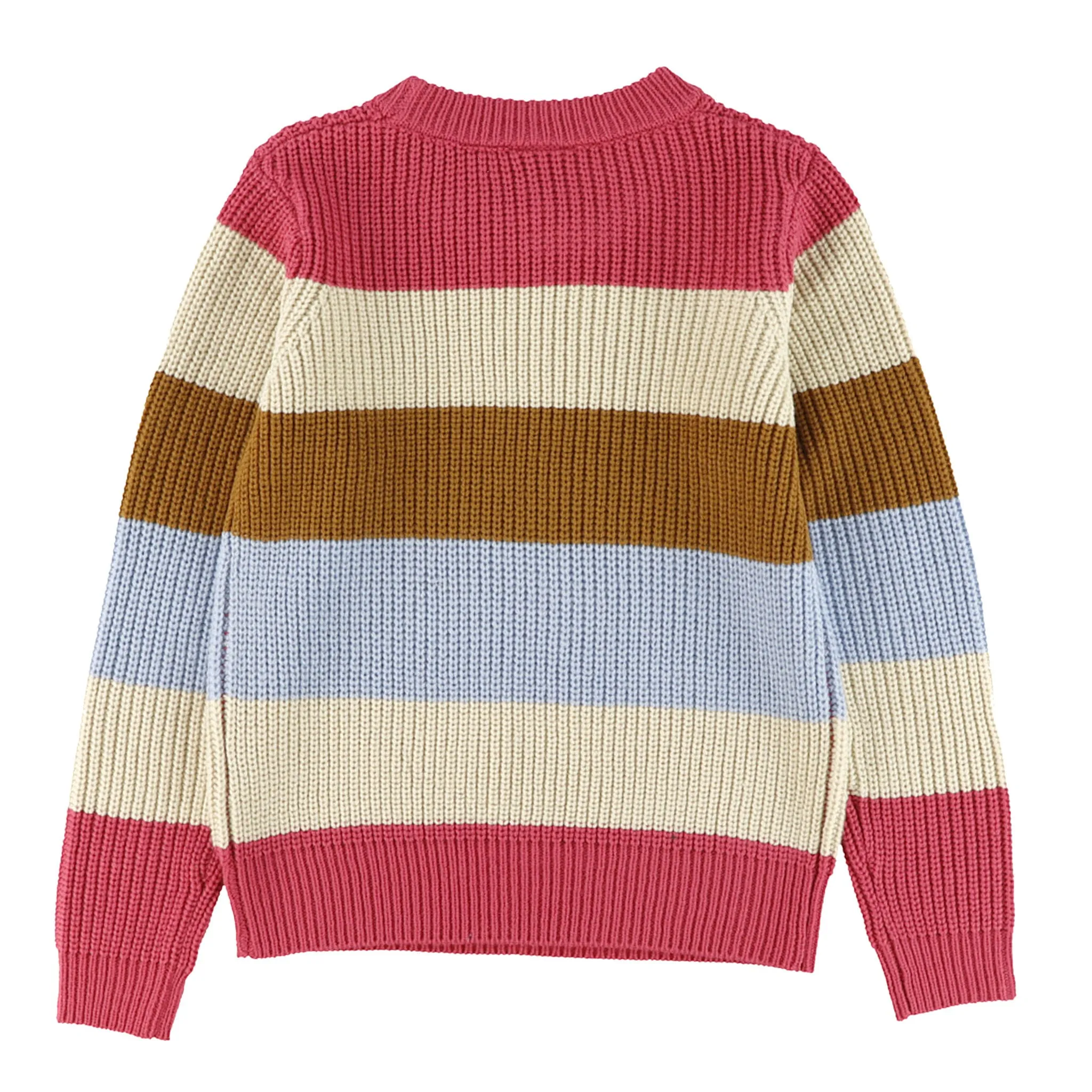 Look Pull Tricot Rayé Fleurs 7-14ans