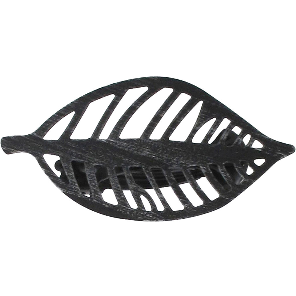 Lot de 2 pinces rideau STOCKHOM métal noir argent