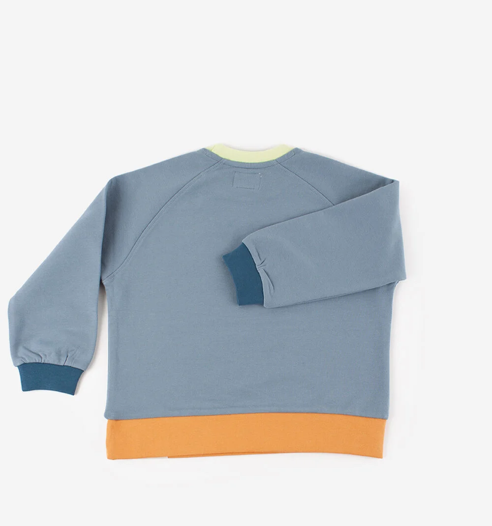 SWEAT COTON COULEURS Sweat-shirt en coton pour enfants multicolore AZUL