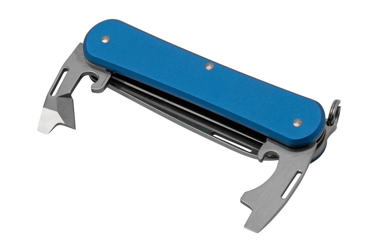Fox Vulpis 4-Tools FX-VP130-S4SB, N690Co, Aluminium Sky Blue, Zwitsers zakmes