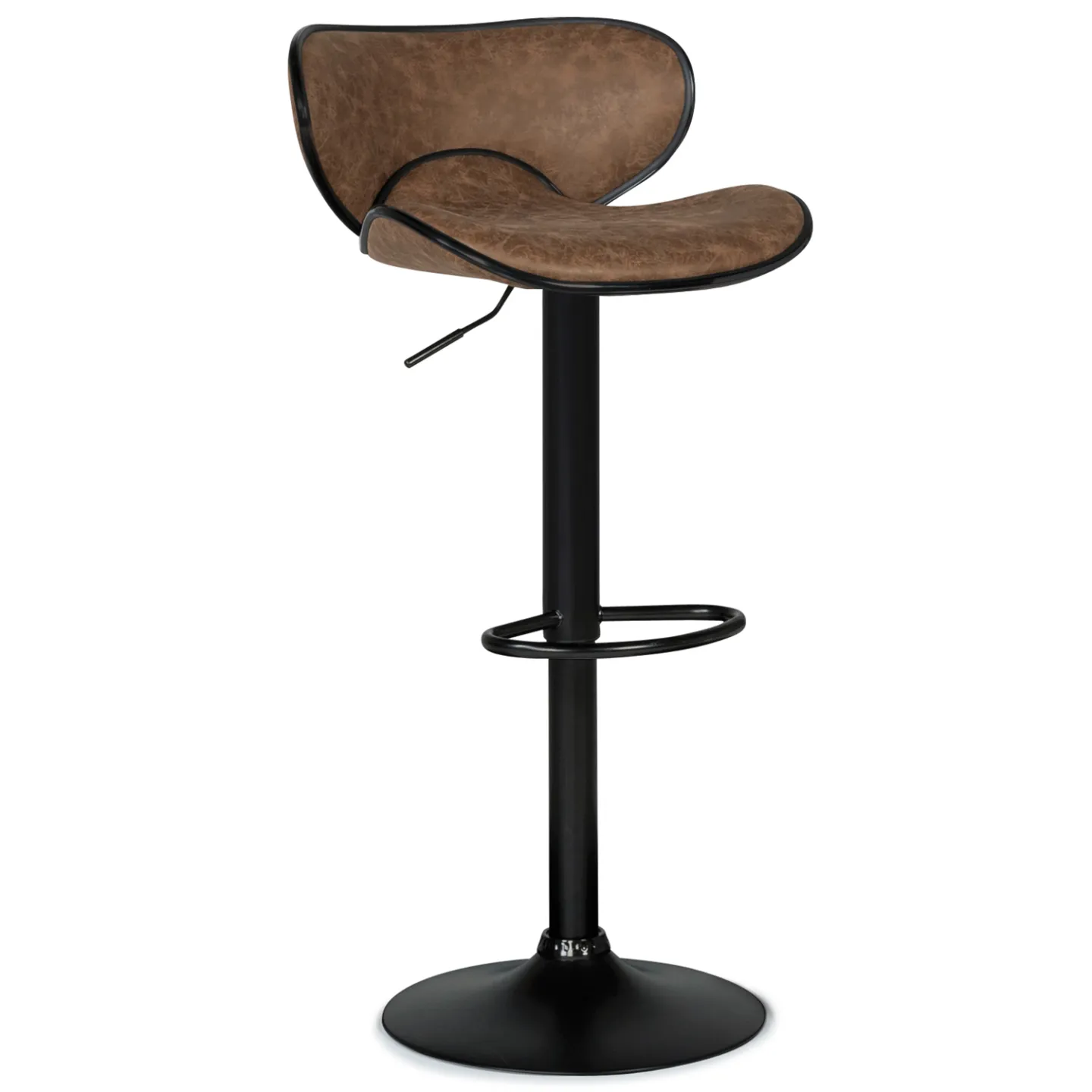 Lot de 2 tabourets de bar SAM marron vintage