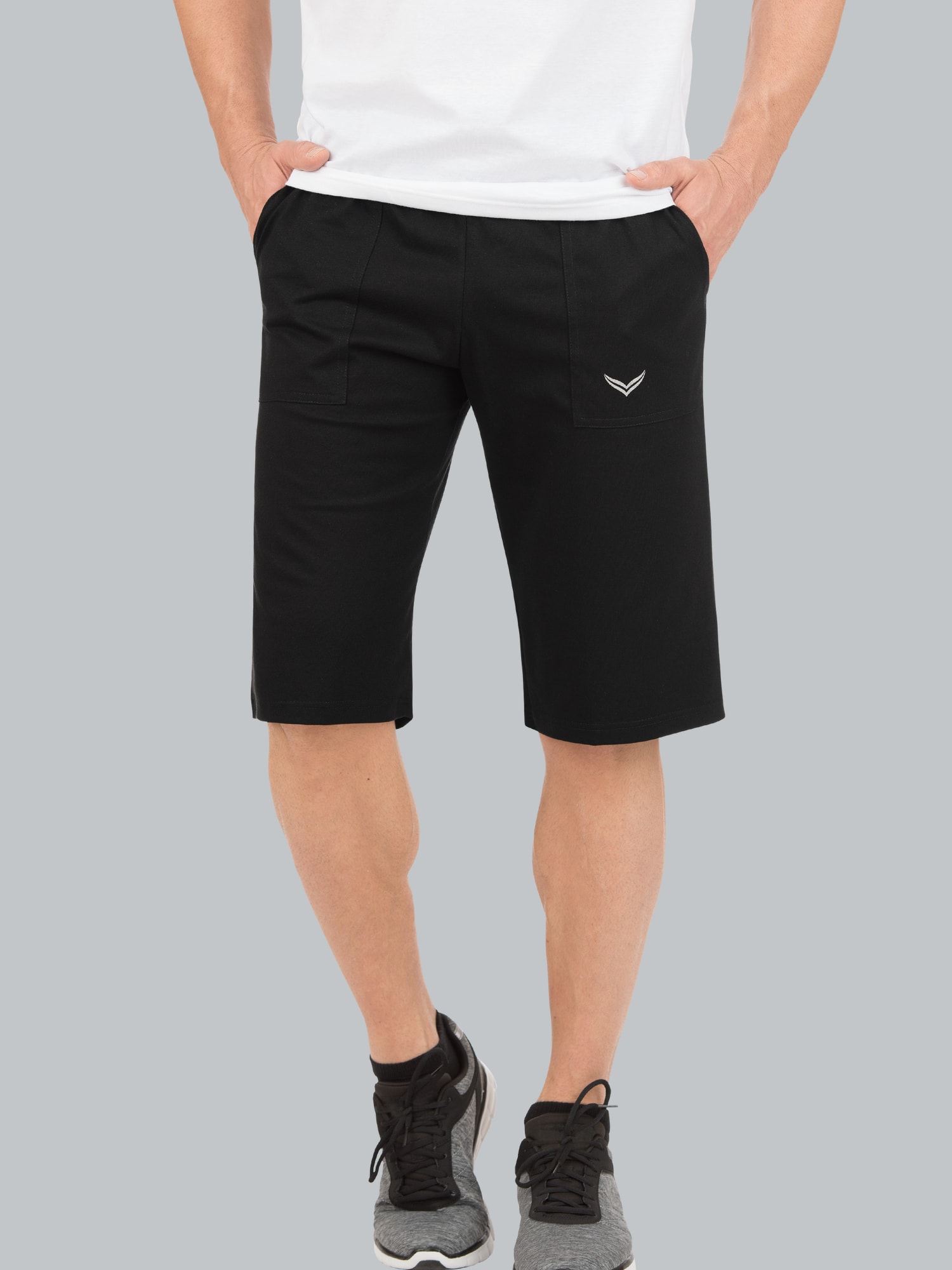 Bermuda aus Single-Jersey Schwarz
