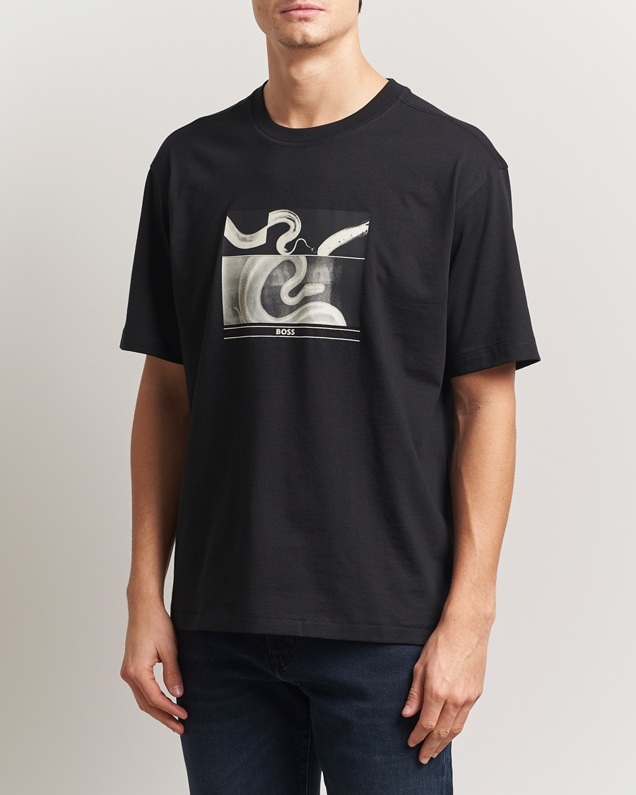 BOSS ORANGE Barragan Printed T-Shirt Black