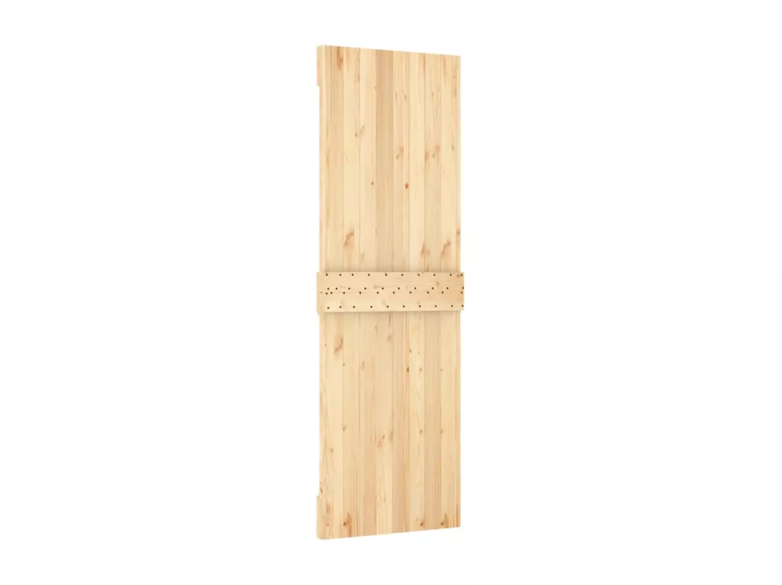 Porte coulissante et kit de quincaillerie 70x210 cm pin massif