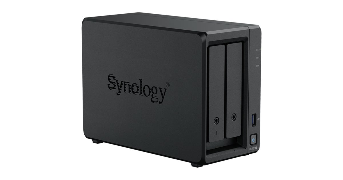 SynologyDiskStation DS725+ nas  (Zwart, 2x LAN, USB-A 3.2 (5 Gbit/s))