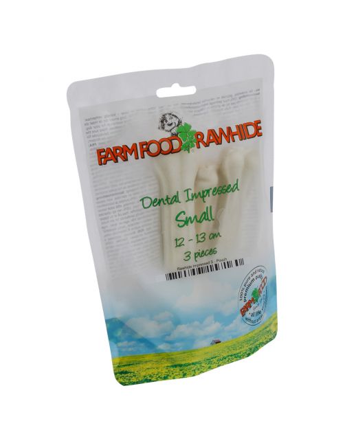 Farm Food Rawhide Dental Impressed Rund - Hondensnacks