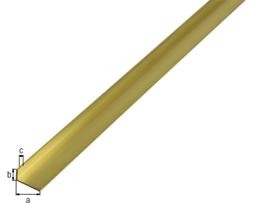 Hoekprofiel messing 30X15x1,5 mm, 1 m