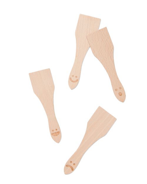4 spatules en bois pour gourmet
