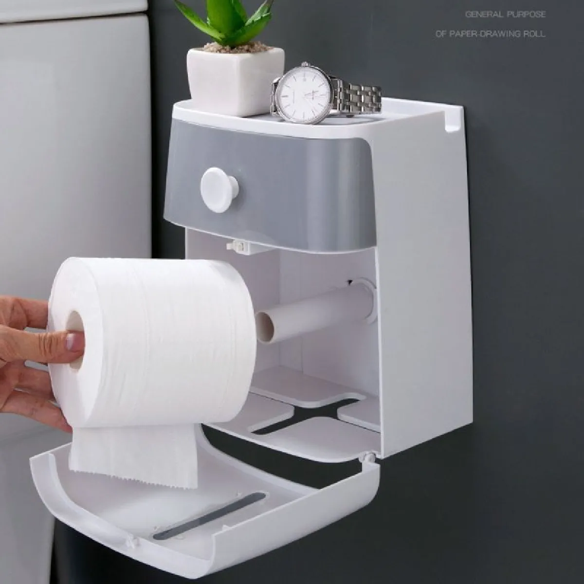 Universal Boîte Rangement - Blanc/Gris