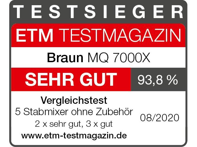 Braun Stabmixer MultiQuick 7  MQ7000X Silber/Schwarz Stabmixer-Set