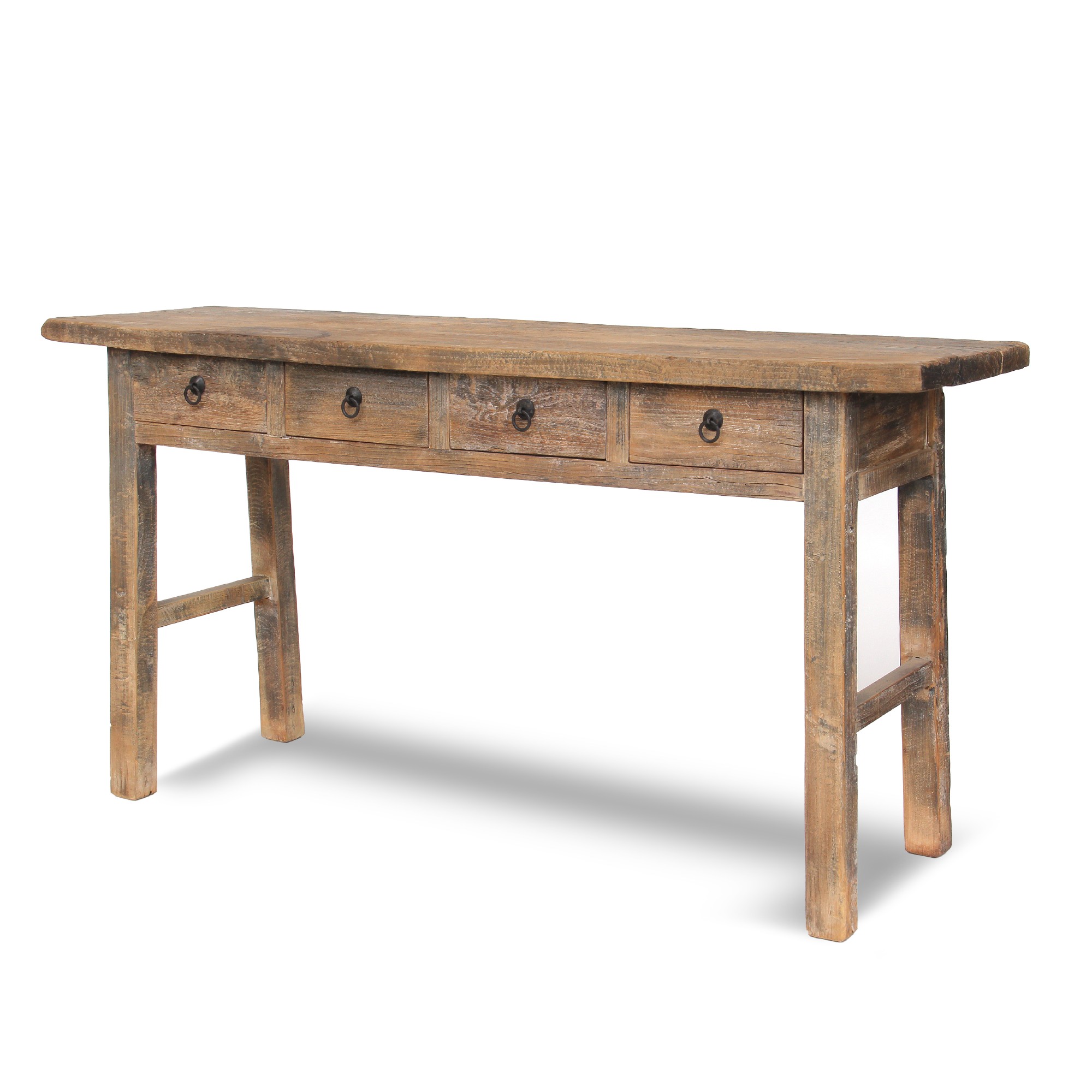 Schubladenanrichte, 4 Schubladen, natur, B 165 - 180 cm, H 87 cm, T 45 cm von fischer's lagerhaus