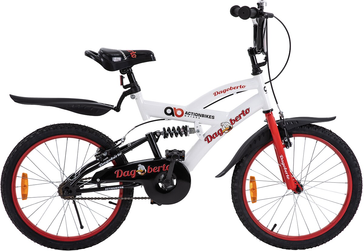 Actionbikes Kinderfahrrad Dagoberto 20 Zoll, V-Brake-Bremsen, Federung, Kettenschutz, Fahrradständer