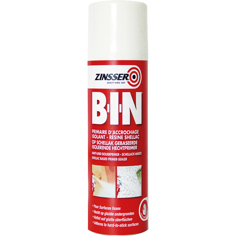 Zinsser B-I-N hechtprimer 400ml wit spuitbus