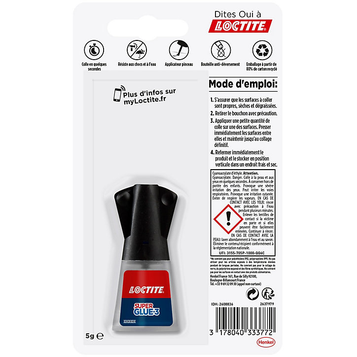 Superglue-3 Pinceau 5g Loctite