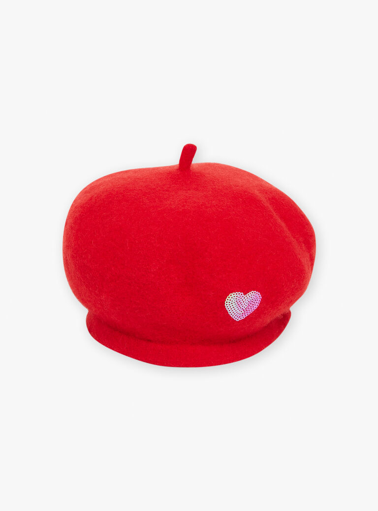 Béret rouge vif en laine