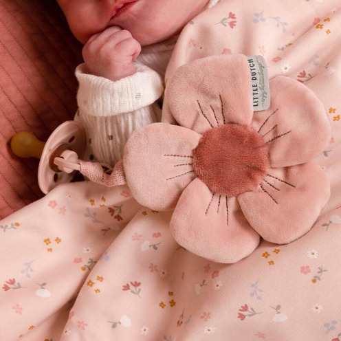Doudou pour tétine Flowers & Butterflies - LITTLE DUTCH