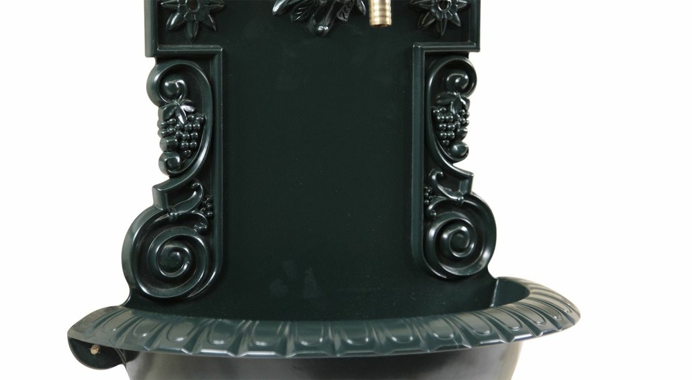 Fontaine de jardin aluminium vert 37x18.5x61.5cm