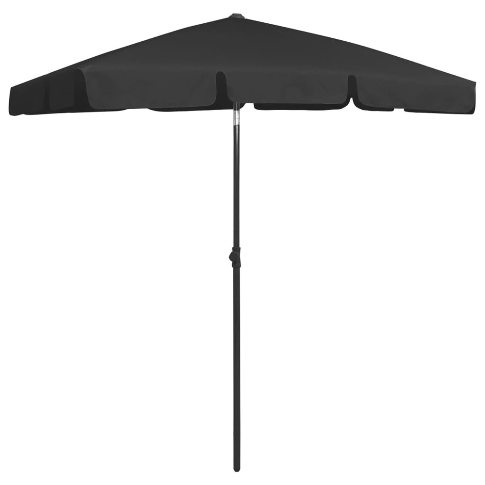 Parasol de plage 180 x 120 cm noir