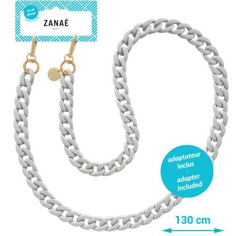 ZANAÉ Smartphonekette Rodeo, Mate grey