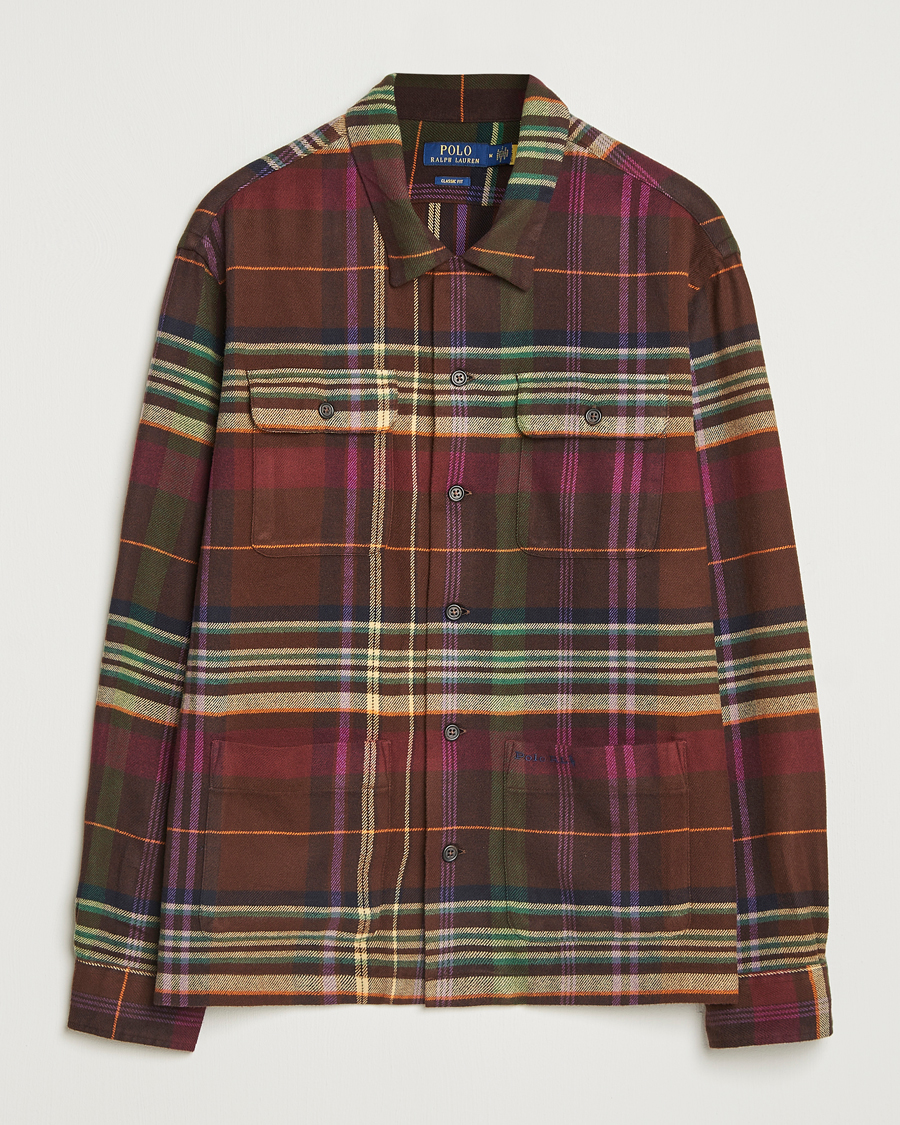 Polo Ralph Lauren Brushed Flannel Pocket Shirt Brown/Green