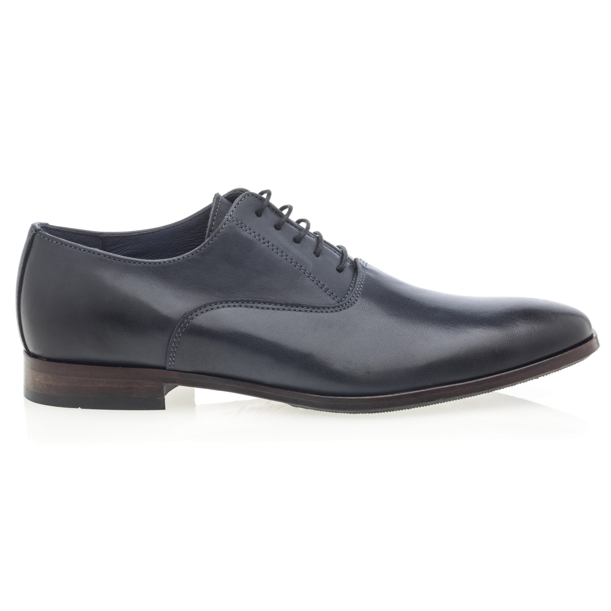 Chaussures habillées cousues Homme en cuir bleu