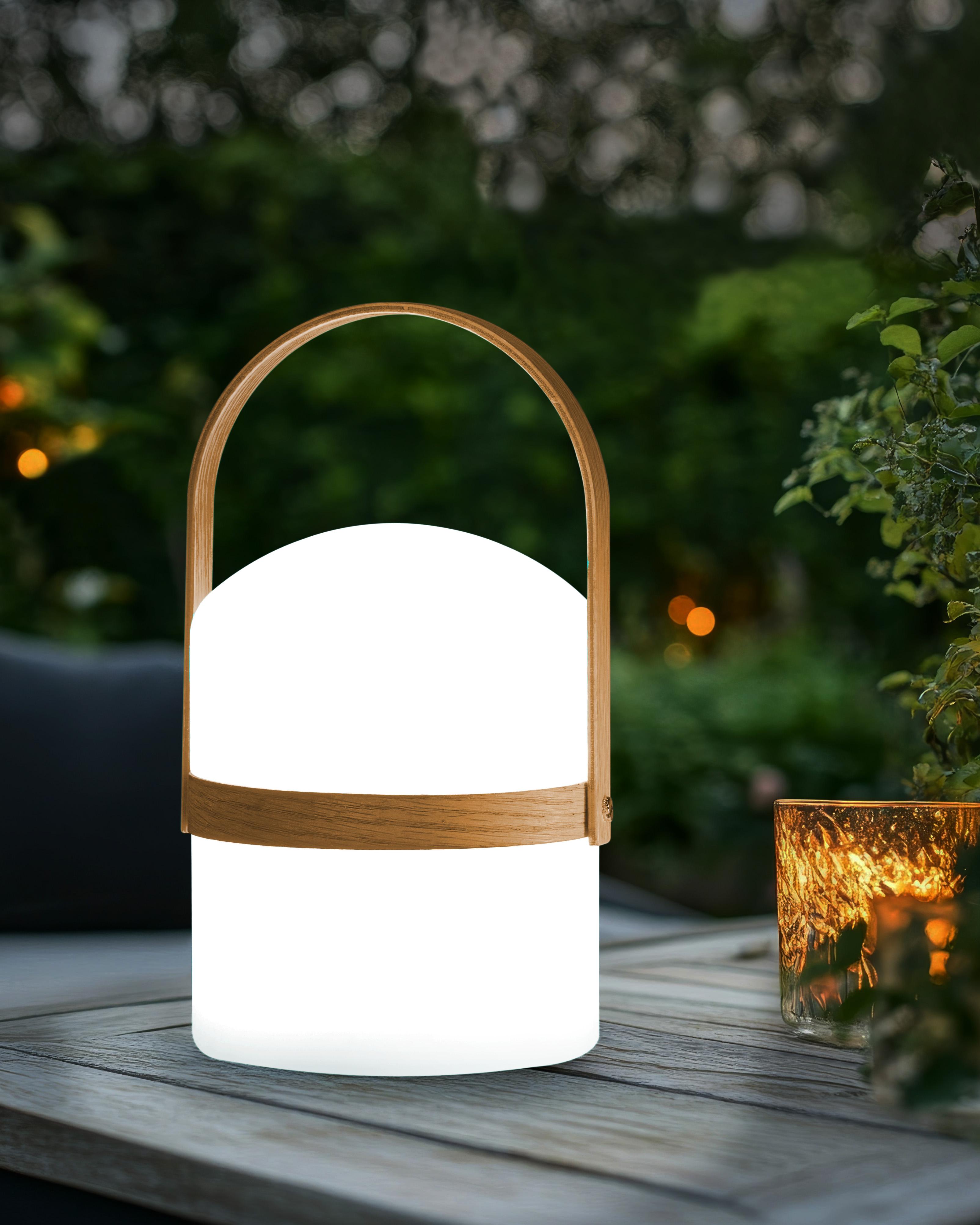 LED tafellamp voor buiten ESTERO met afstandsbediening Wit