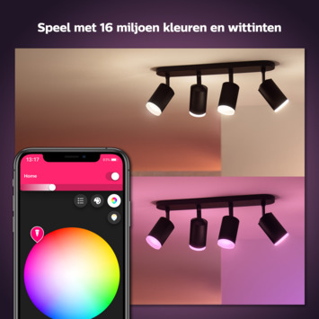 Philips Hue opbouwspot Fugato zwart
