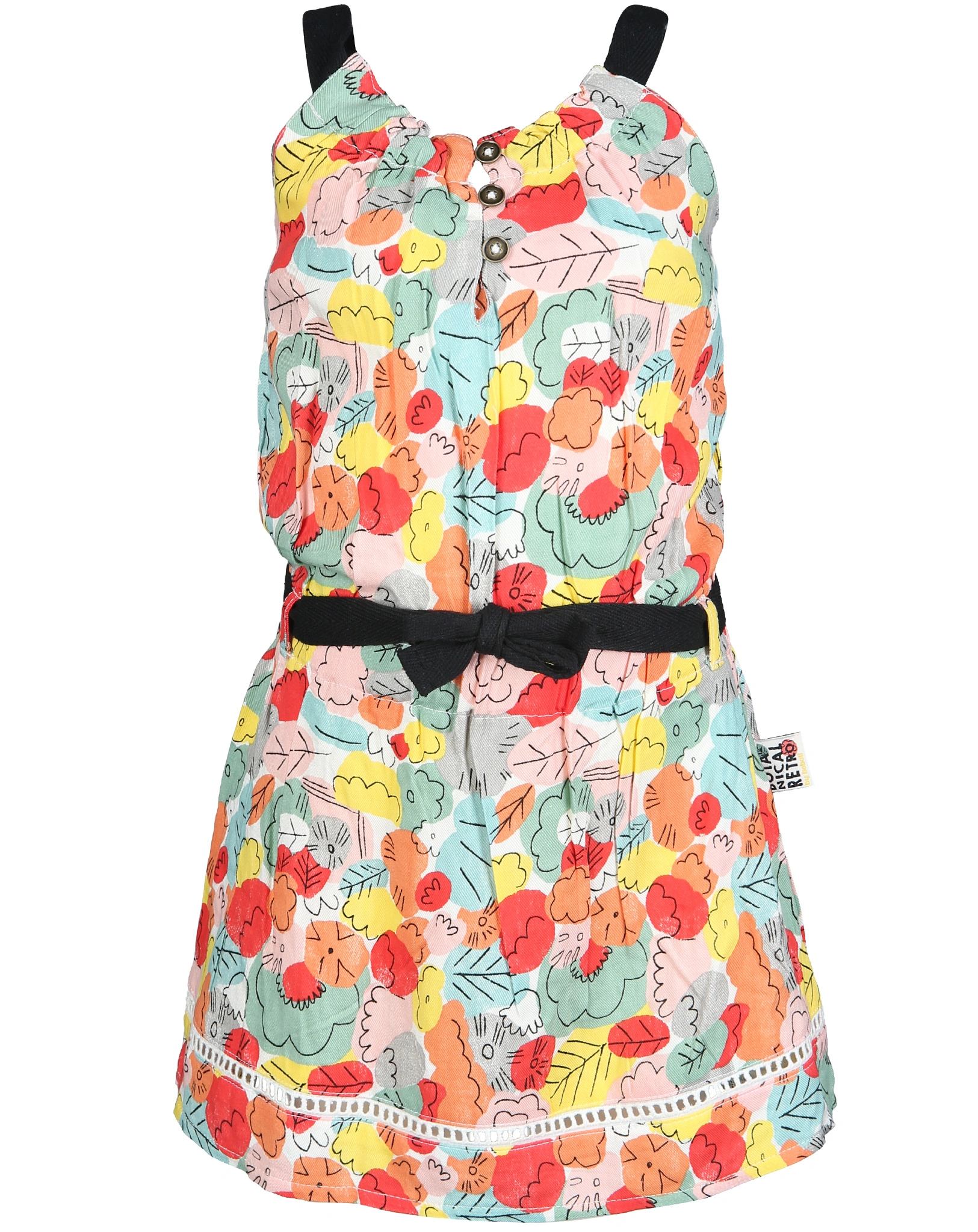 Trägerkleid COLORS mit Schleife in bunt