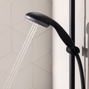 Grohe regendoucheset Quickfix Vitalio Start met handdouche en thermostaatkraan 2 standen zwart
