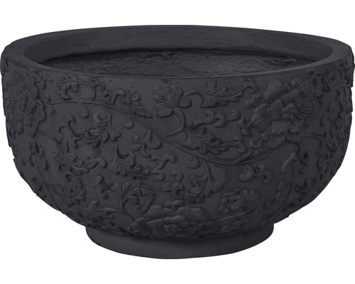 Lafiora Oriental Clayfiber plantenpot Ø 35 cm H 20 cm grijs