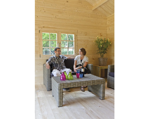 Outdoor Life Colorado tuinhuis met vloer en dakshingles, 675 x 490 cm, naturel